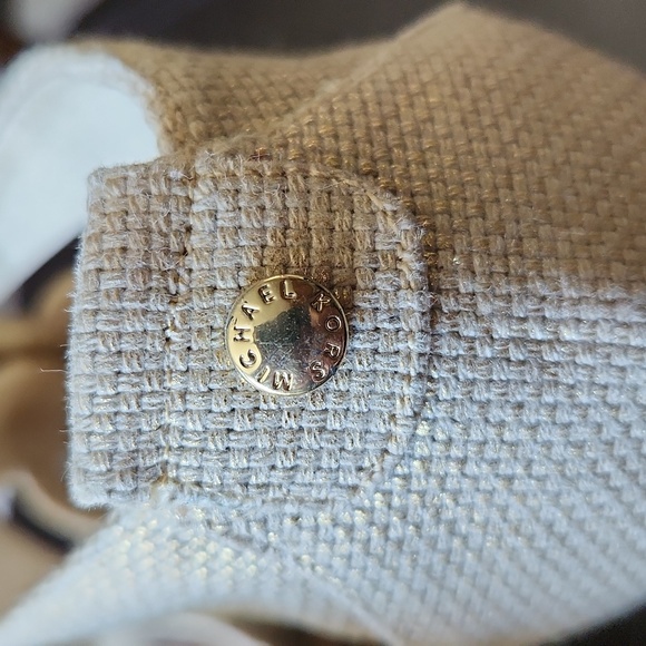 Michael Kors MK Espadrille/Linen Platform Wedge Zip Sandals - Picture 5 of 15